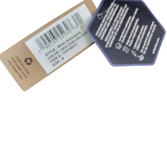 TOMS Ortholite Sahara Chunky Cable Knit Faux Fur Shoes Womens 9W Flexible Unique - Picture 5 of 10